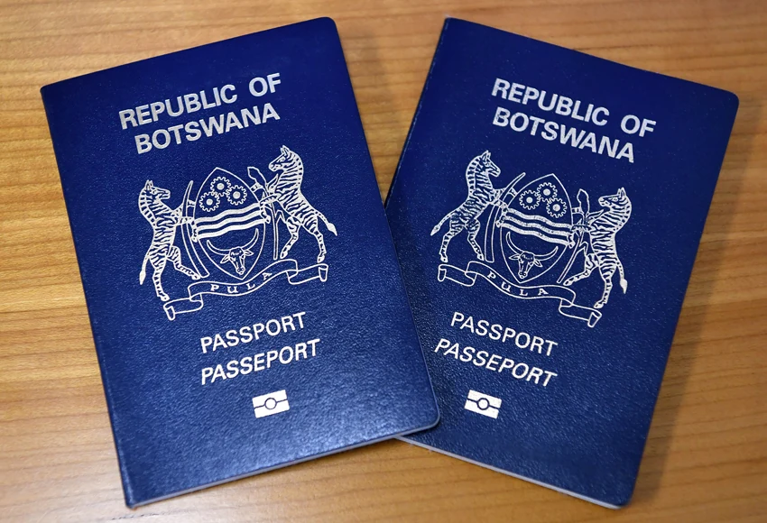 Botswana passports on a desk
